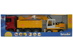 Bruder Man Construction Truck With Liebherr Excavator