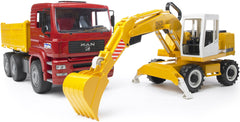 Bruder Man Construction Truck With Liebherr Excavator