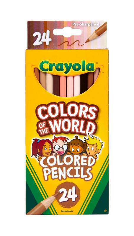 CRAYOLA COLORS OF THE WORLD COLORED PENCILS 24 PACK