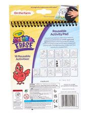 Crayola Colour & Erase Reusable Activity Pad - On The Farm