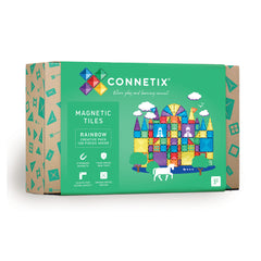 Connetix Magnetic Tiles 100 Piece Rainbow Creative Pack