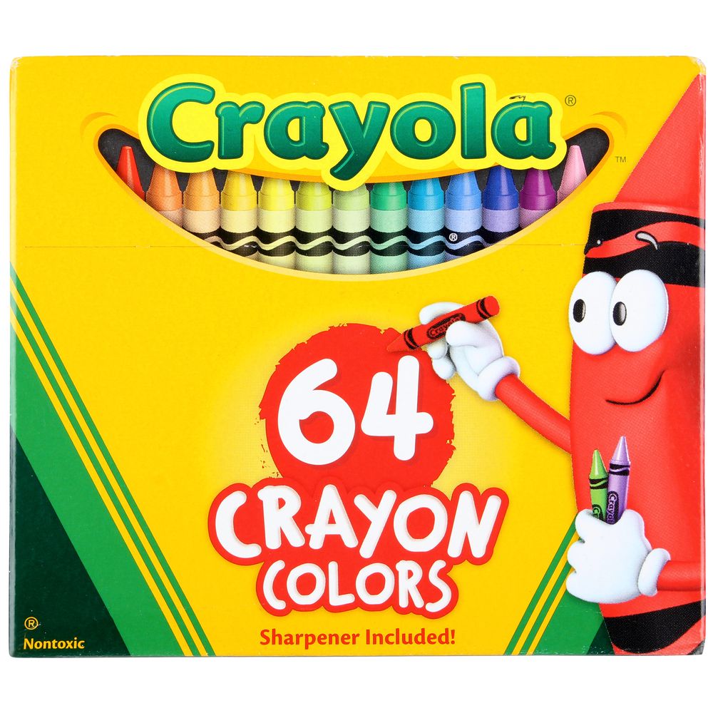 Crayola Crayons With Sharpener 64 Pack