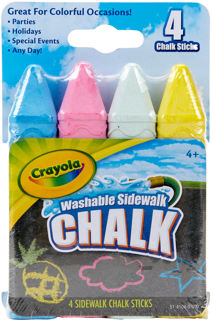 Crayola Washable Sidewalk Chalk 4 Pack