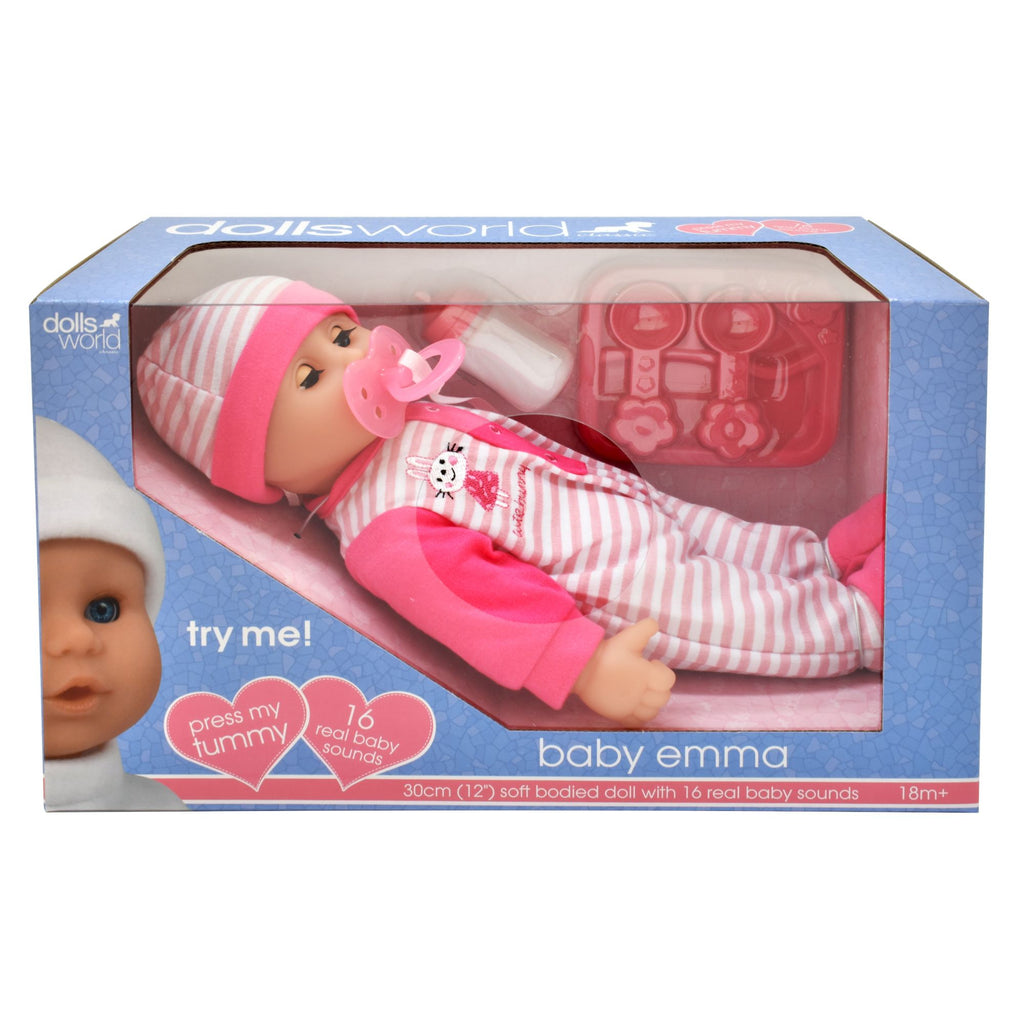 Dolls World Baby Emma 30cm Soft Bodied Doll