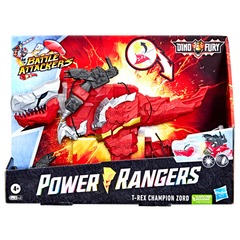 Power Rangers Dino Fury Battle Attackers T-Rex Champion Zord