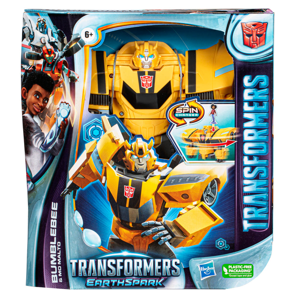 Transformers Earthspark Spin Changer Bumblebee & Mo Malto