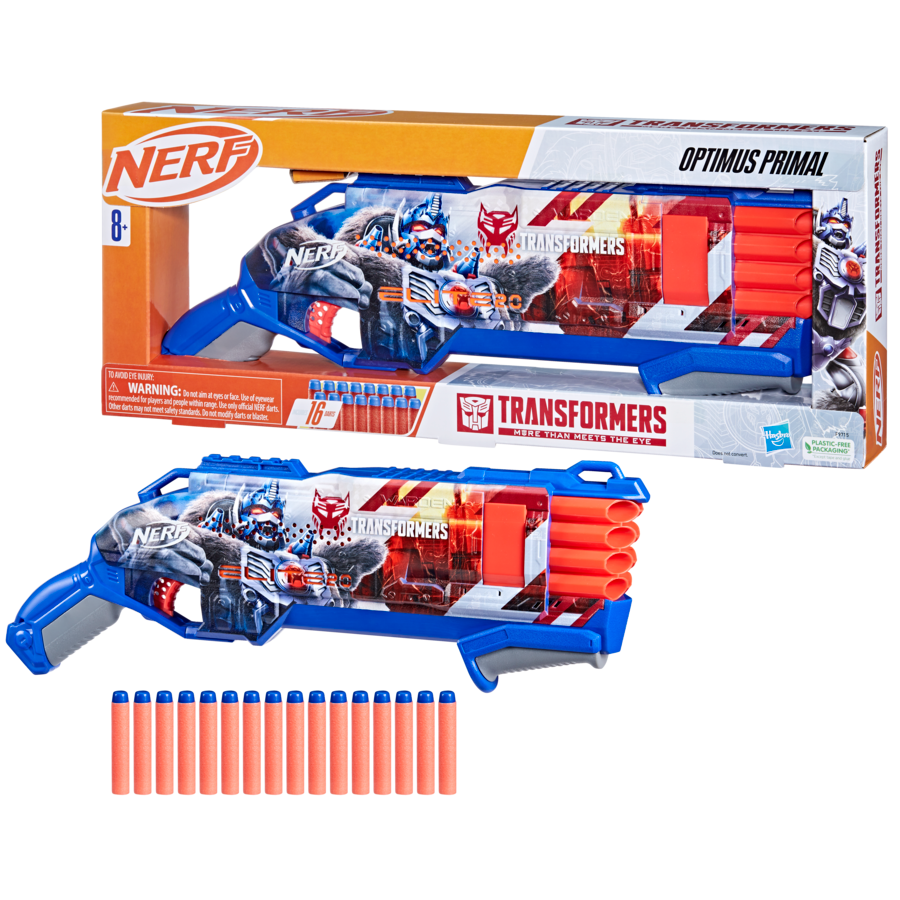 NERF Transformers Optimus Primal Blaster