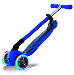 Globber Primo Foldable With Lights Scooter - Navy Blue