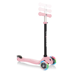 Globber Go Up Sporty Lights Convertible Scooter - Pastel Pink