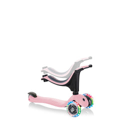 Globber Go Up Sporty Lights Convertible Scooter - Pastel Pink