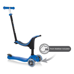 Globber Go Up Sporty Convertible Scooter - Navy Blue