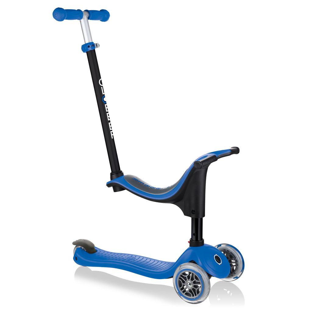 Globber Go Up Sporty Convertible Scooter - Navy Blue