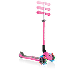 Globber Primo Foldable With Lights Scooter - Deep Pink