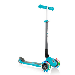 Globber Primo Foldable Lights Scooter - Teal