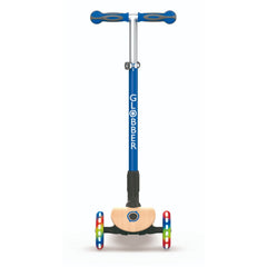 Globber Primo Foldable Wood With Lights Scooter - Navy Blue