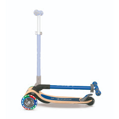 Globber Primo Foldable Wood With Lights Scooter - Navy Blue