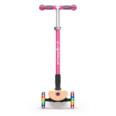 Globber Primo Foldable Wood With Lights Scooter - Pink