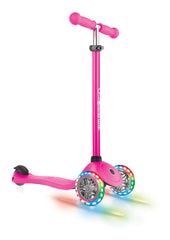 Globber Primo Scooter With Lights - Neon Pink