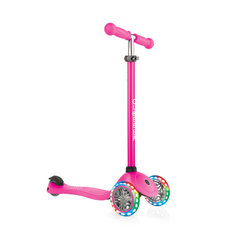 Globber Primo Scooter With Lights - Neon Pink