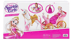 Sparkle Girlz Princess Doll With Horse & Carriage