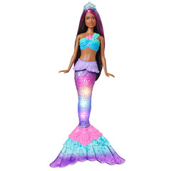 Barbie Dreamtopia Twinkle Lights Mermaid Doll Purple & Brown Hair