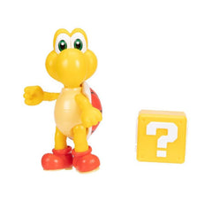 Nintendo Super Mario 4 Inch Figures W28 Red Koopa Troopa With Question Block