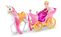 Sparkle Girlz Princess Doll With Horse & Carriage