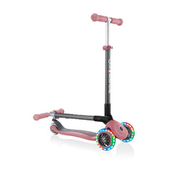 Globber Primo Foldable Lights Scooter - Deep Pastel Pink