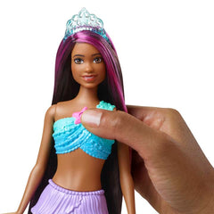 Barbie Dreamtopia Twinkle Lights Mermaid Doll Purple & Brown Hair