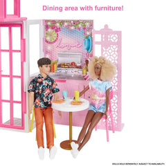 Barbie 2-Storey Fold & Go Dollhouse Playset