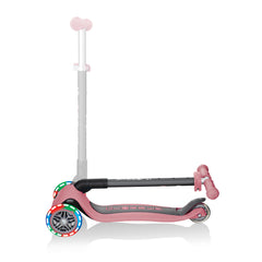 Globber Primo Foldable Lights Scooter - Deep Pastel Pink