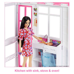 Barbie 2-Storey Fold & Go Dollhouse Playset