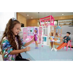 Barbie 2-Storey Fold & Go Dollhouse Playset