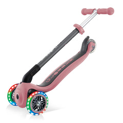 Globber Primo Foldable Lights Scooter - Deep Pastel Pink