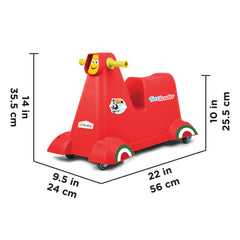 Lil' Monkey Toco Foot To Floor Scooter - Red