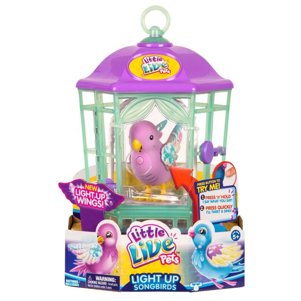 Little Live Pets Light Up Songbirds Bird Cage Rainbow Glow