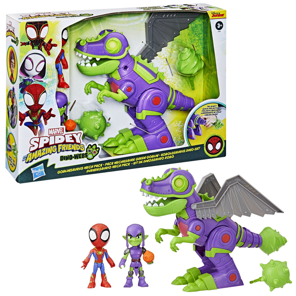 Marvel Spidey And His Amazing Friends Dino-Webs Goblinsaurus Mech Pack