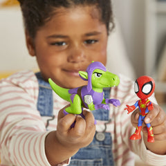 Marvel Spidey And His Amazing Friends Dino-Webs Spidey And Goblin Raptor