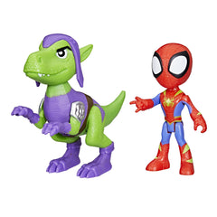 Marvel Spidey And His Amazing Friends Dino-Webs Spidey And Goblin Raptor