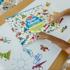 Melissa & Doug - Sticker Collection Book - Dinosaurs, Vehicles, Space & More