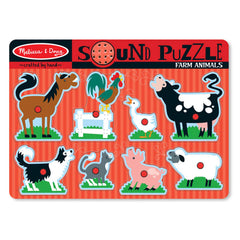 Melissa & Doug - See & Hear Sound Puzzle - Farm Animals