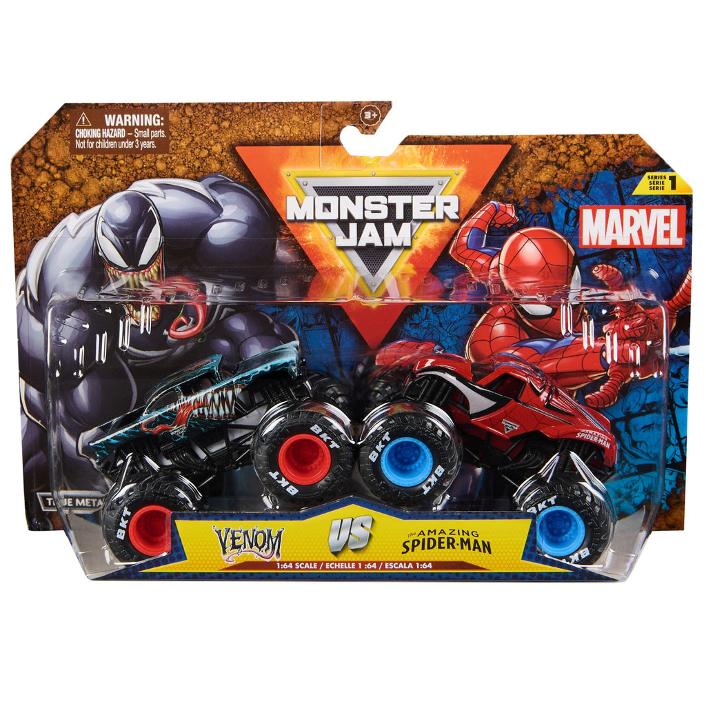 Monster Jam Mini Marvel 2 Pack - Venom vs Spider-Man