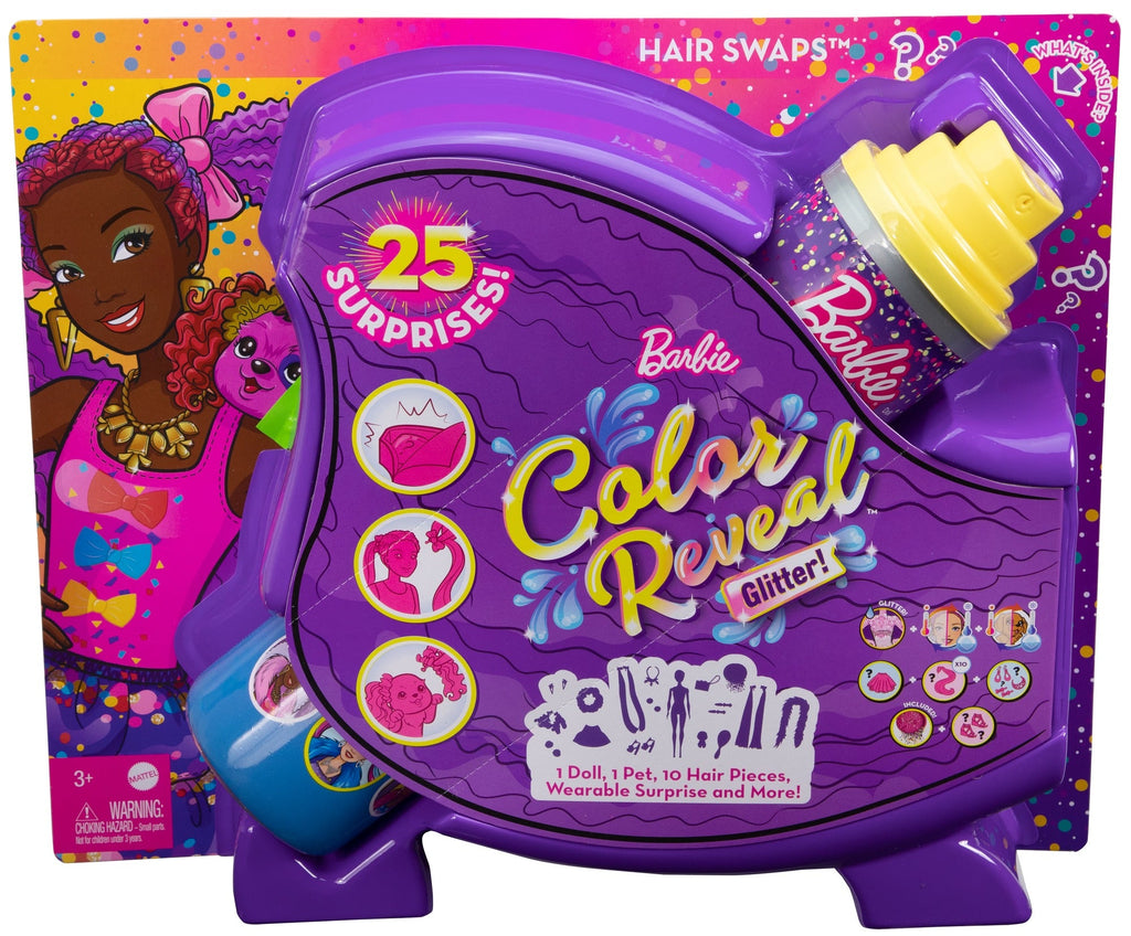 Barbie Colour Reveal Hair Feature Playset Yellow