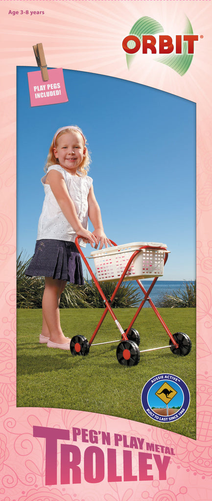 Orbit Metal Clothes Trolley & Basket