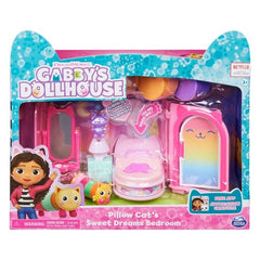 Gabby’S Dollhouse Sweet Dreams Bedroom With Pillow Cat