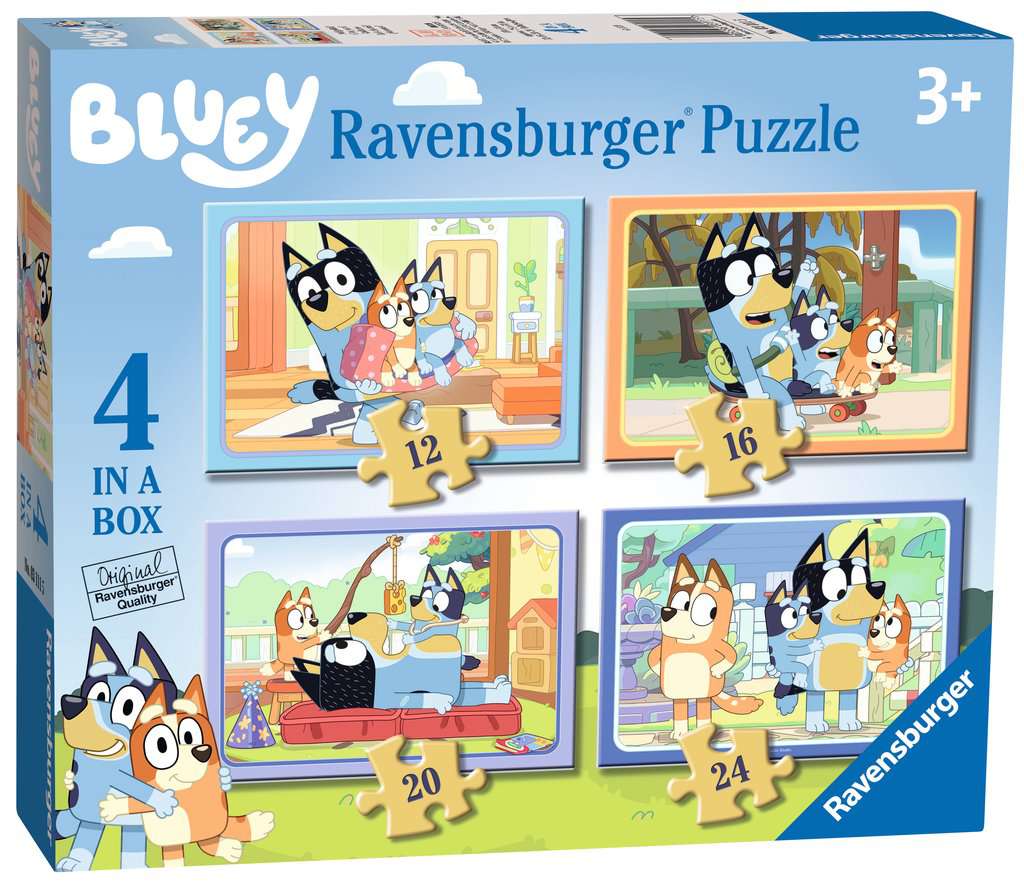 Ravensburger Bluey Friends 4 In A Box Jigsaws