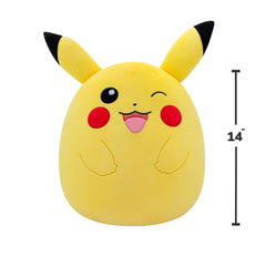 Squishmallows Pokemon 14 Inch Plush  Winking Pikachu