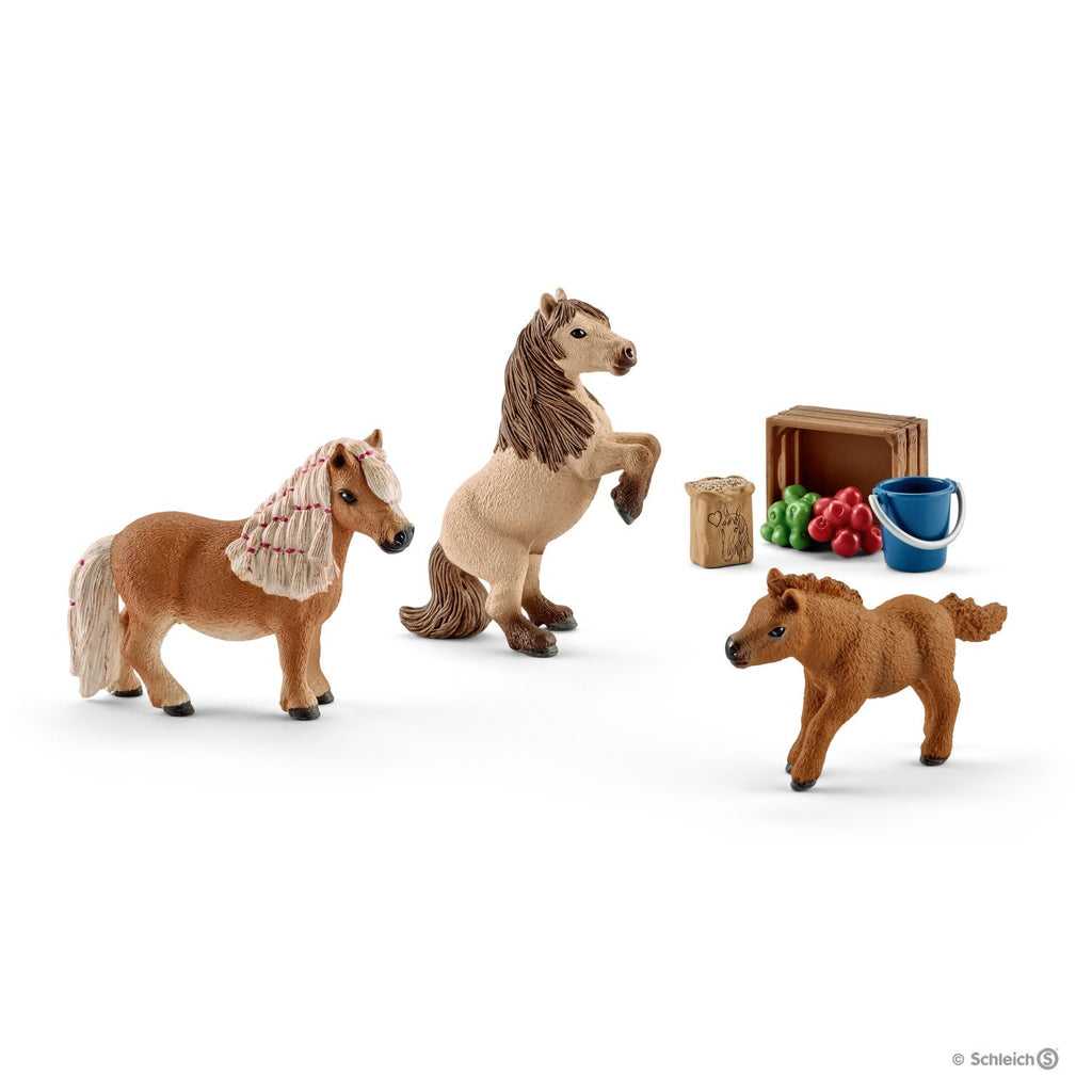 Schleich Farm Life Miniature Shetland Pony Family Set