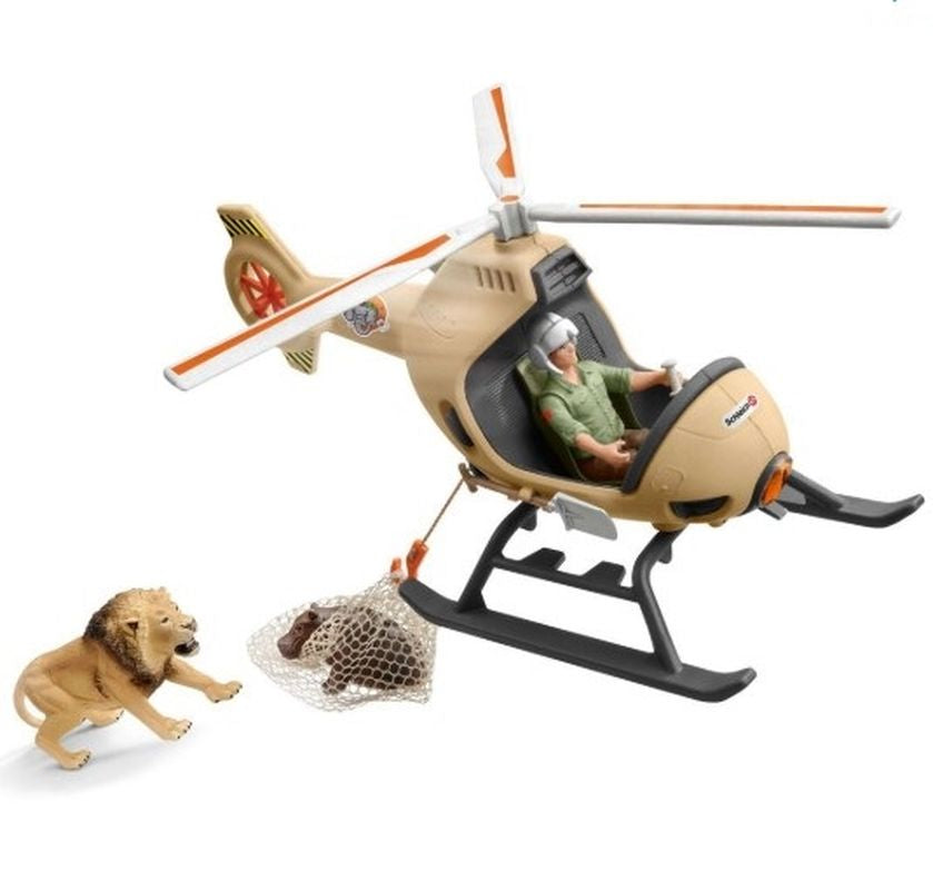 Schleich Wild Life Animal Rescue Helicopter Set