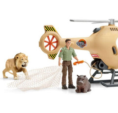 Schleich Wild Life Animal Rescue Helicopter Set